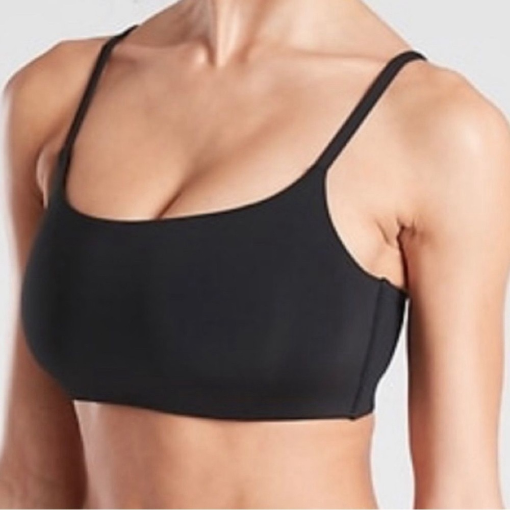 NWT Athleta Scoop Bikini Top M Black A20